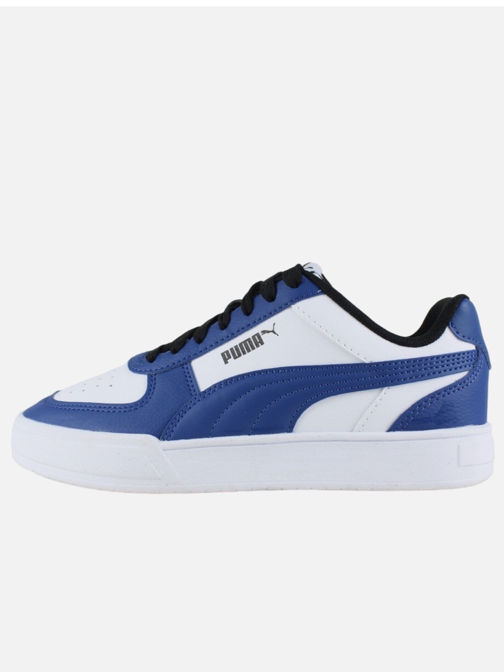 Puma Boys Low-Top Sneakers in White and Blue